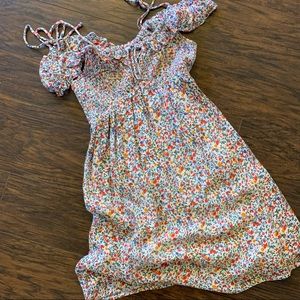 Cold Shoulder Floral Dress